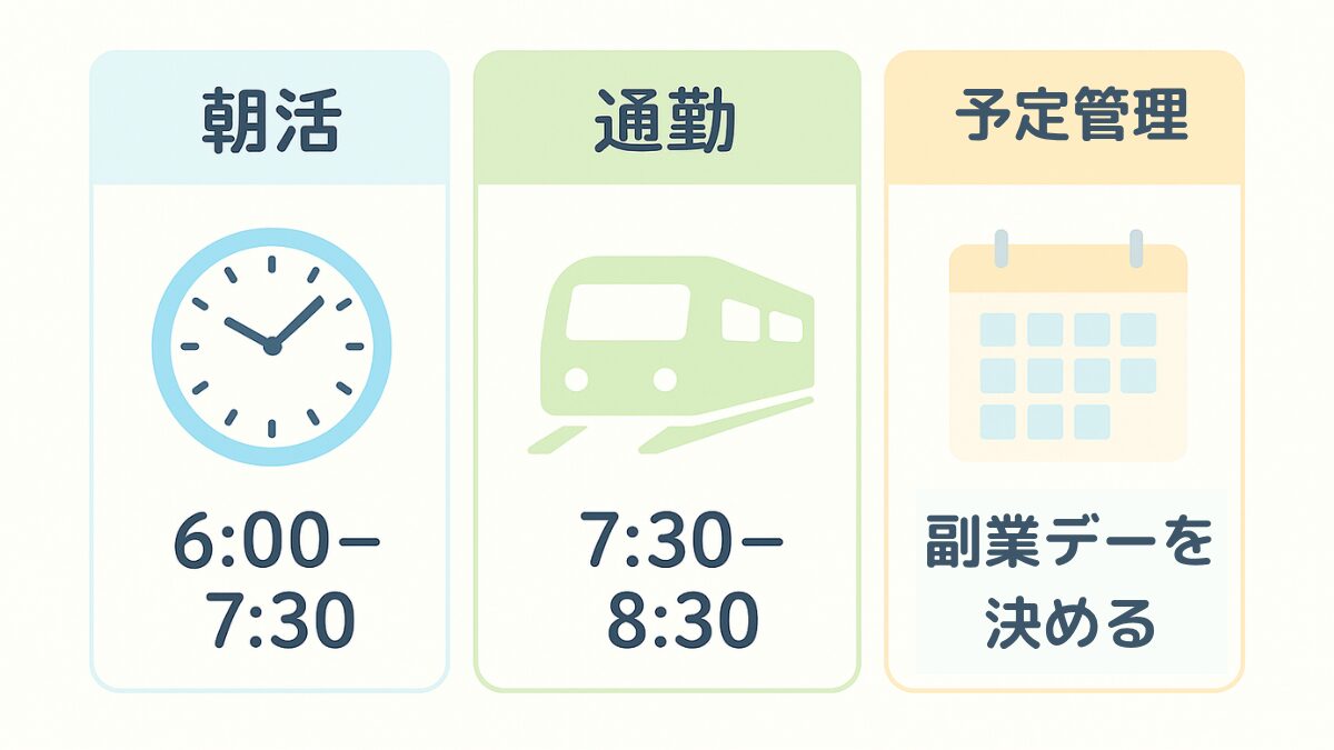 副業に活用できる1週間の時間配分例