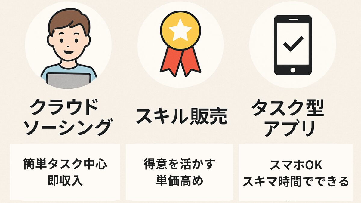 未経験向け副業ジャンルの比較図解
