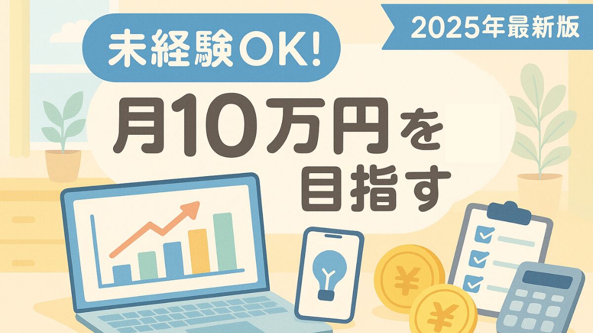 未経験でもできる副業で月10万円を目指すイメージ図